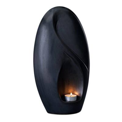 Eternity Black Matte Ceramic Urn